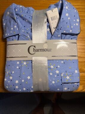 Elle Light Blue Star and Dot Pajama Set